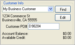 Customer PO# field added to sales receipt