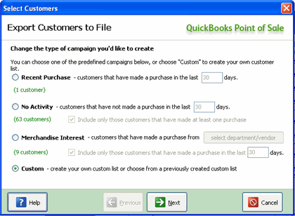 Customer Center - Export List to Excel